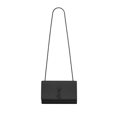 YSL KATE MEDIUM IN GRAIN DE POUDRE EMBOSSED LEATHER 364021BOW0U1000 (24*14.5*5.5cm)